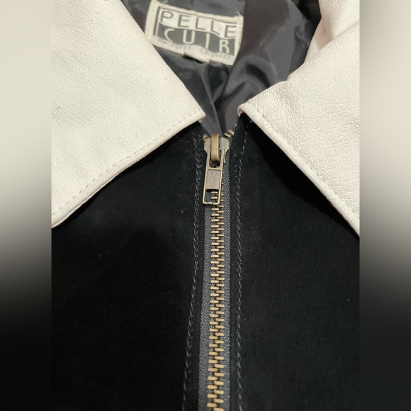 SPECTACULAR “PELLE CUIR” USA AMERICAN FLAG LEATHER & SUEDE VINTAGE JACKET SIZE S - Picture 8 of 16